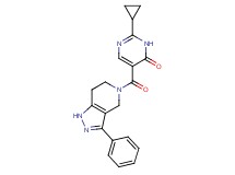 2-cyclopropyl-5-[(3-phenyl-1,4,6,7-tetrahydro-5H-pyrazolo[4,3-c]pyridin-5-yl)carbonyl]pyrimidin-4(3H)-one