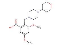 3,5-dimethoxy-2-{[4-(tetrahydro-2H-pyran-4-yl)piperazin-1-yl]methyl}benzoic acid