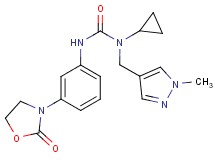 N-cyclopropyl-N-[(1-methyl-1H-pyrazol-4-yl)methyl]-N'-[3-(2-oxo-1,3-oxazolidin-3-yl)phenyl]urea