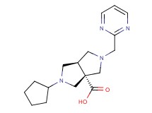 (3aR*,6aR*)-2-cyclopentyl-5-(pyrimidin-2-ylmethyl)hexahydropyrrolo[3,4-c]pyrrole-3a(1H)-carboxylic acid