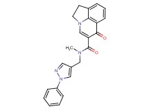 N-methyl-6-oxo-N-[(1-phenyl-1H-pyrazol-4-yl)methyl]-1,2-dihydro-6H-pyrrolo[3,2,1-ij]quinoline-5-carboxamide