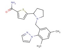5-{1-[3,5-dimethyl-2-(1H-pyrazol-1-yl)benzyl]-2-pyrrolidinyl}-2-thiophenecarboxamide