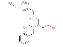 2-[4-[(1-ethyl-1H-pyrazol-4-yl)methyl]-1-(2-methylbenzyl)-2-piperazinyl]ethanol