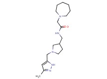 2-azepan-1-yl-N-({1-[(3-methyl-1H-pyrazol-5-yl)methyl]pyrrolidin-3-yl}methyl)acetamide