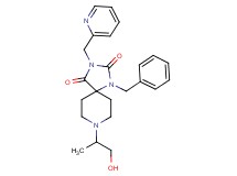 1-benzyl-8-(2-hydroxy-1-methylethyl)-3-(2-pyridinylmethyl)-1,3,8-triazaspiro[4.5]decane-2,4-dione