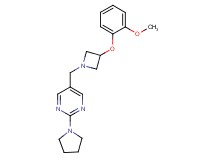 5-{[3-(2-methoxyphenoxy)-1-azetidinyl]methyl}-2-(1-pyrrolidinyl)pyrimidine