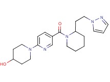 1-[5-({2-[2-(1H-pyrazol-1-yl)ethyl]-1-piperidinyl}carbonyl)-2-pyridinyl]-4-piperidinol
