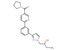 1-(3-{3-[5-(1-pyrrolidinylcarbonyl)-2-pyridinyl]phenyl}-1H-pyrazol-1-yl)-2-butanol
