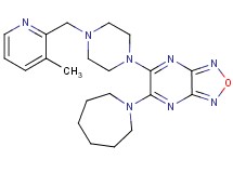 5-(1-azepanyl)-6-{4-[(3-methyl-2-pyridinyl)methyl]-1-piperazinyl}[1,2,5]oxadiazolo[3,4-b]pyrazine