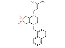 (4aR*,7aS*)-1-(3-methyl-2-buten-1-yl)-4-(1-naphthylmethyl)octahydrothieno[3,4-b]pyrazine 6,6-dioxide