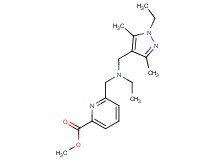 methyl 6-({ethyl[(1-ethyl-3,5-dimethyl-1H-pyrazol-4-yl)methyl]amino}methyl)pyridine-2-carboxylate