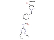 N-(5-ethyl-1-methyl-1H-1,2,4-triazol-3-yl)-3-{[(3S)-3-hydroxypyrrolidin-1-yl]methyl}benzamide