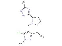 5-{1-[(5-chloro-3-ethyl-1-methyl-1H-pyrazol-4-yl)methyl]pyrrolidin-2-yl}-3-methyl-1H-1,2,4-triazole