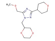1-(1,4-dioxan-2-ylmethyl)-5-(methoxymethyl)-3-(tetrahydro-2H-pyran-4-yl)-1H-1,2,4-triazole