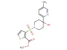 methyl 3-{[4-hydroxy-4-(5-methylpyridin-2-yl)piperidin-1-yl]sulfonyl}thiophene-2-carboxylate