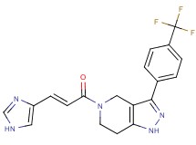 5-[(2E)-3-(1H-imidazol-4-yl)prop-2-enoyl]-3-[4-(trifluoromethyl)phenyl]-4,5,6,7-tetrahydro-1H-pyrazolo[4,3-c]pyridine