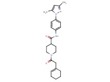 1-(1-cyclohexen-1-ylacetyl)-N-[4-(3,5-dimethyl-1H-pyrazol-1-yl)phenyl]-4-piperidinecarboxamide