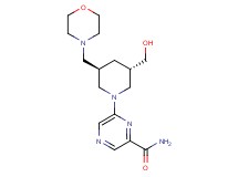 6-[(3S*,5R*)-3-(hydroxymethyl)-5-(4-morpholinylmethyl)-1-piperidinyl]-2-pyrazinecarboxamide
