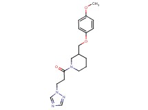 3-[(4-methoxyphenoxy)methyl]-1-[3-(1H-1,2,4-triazol-1-yl)propanoyl]piperidine