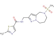 2-methyl-N-{[5-(methylsulfonyl)-5,6,7,8-tetrahydro-4H-pyrazolo[1,5-a][1,4]diazepin-2-yl]methyl}-1,3-thiazole-5-carboxamide
