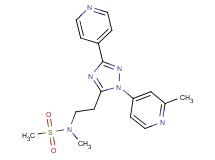 N-methyl-N-{2-[1-(2-methylpyridin-4-yl)-3-pyridin-4-yl-1H-1,2,4-triazol-5-yl]ethyl}methanesulfonamide