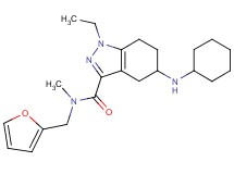 5-(cyclohexylamino)-1-ethyl-N-(2-furylmethyl)-N-methyl-4,5,6,7-tetrahydro-1H-indazole-3-carboxamide
