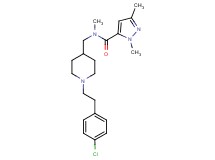 N-({1-[2-(4-chlorophenyl)ethyl]-4-piperidinyl}methyl)-N,1,3-trimethyl-1H-pyrazole-5-carboxamide