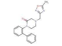 1-(2-biphenylyl)-4-[(5-methyl-1,2,4-oxadiazol-3-yl)methyl]-2-piperazinone