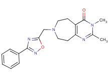2,3-dimethyl-7-[(3-phenyl-1,2,4-oxadiazol-5-yl)methyl]-3,5,6,7,8,9-hexahydro-4H-pyrimido[4,5-d]azepin-4-one