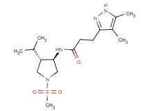 3-(4,5-dimethyl-1H-pyrazol-3-yl)-N-[(3R*,4S*)-4-isopropyl-1-(methylsulfonyl)-3-pyrrolidinyl]propanamide