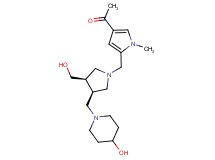 1-[5-({(3R*,4R*)-3-(hydroxymethyl)-4-[(4-hydroxypiperidin-1-yl)methyl]pyrrolidin-1-yl}methyl)-1-methyl-1H-pyrrol-3-yl]ethanone
