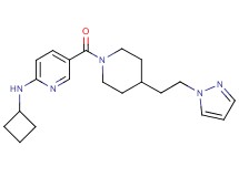 N-cyclobutyl-5-({4-[2-(1H-pyrazol-1-yl)ethyl]-1-piperidinyl}carbonyl)-2-pyridinamine