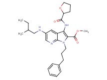 methyl 5-[(2-methylbutyl)amino]-1-(3-phenylpropyl)-3-[(tetrahydro-2-furanylcarbonyl)amino]-1H-pyrrolo[2,3-b]pyridine-2-carboxylate