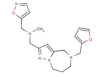 1-[5-(2-furylmethyl)-5,6,7,8-tetrahydro-4H-pyrazolo[1,5-a][1,4]diazepin-2-yl]-N-(5-isoxazolylmethyl)-N-methylmethanamine