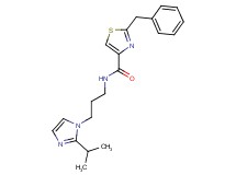 2-benzyl-N-[3-(2-isopropyl-1H-imidazol-1-yl)propyl]-1,3-thiazole-4-carboxamide