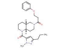 (4aR*,8aS*)-1-[(1-methyl-3-propyl-1H-pyrazol-5-yl)carbonyl]-6-(3-phenoxypropanoyl)decahydro-1,6-naphthyridine