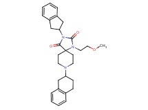 3-(2,3-dihydro-1H-inden-2-yl)-1-(2-methoxyethyl)-8-(1,2,3,4-tetrahydro-2-naphthalenyl)-1,3,8-triazaspiro[4.5]decane-2,4-dione