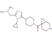 4-[(4-{4-cyclopropyl-5-[(dimethylamino)methyl]-4H-1,2,4-triazol-3-yl}-1-piperidinyl)carbonyl]-4-piperidinamine dihydrochloride