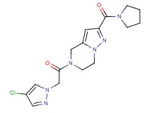 5-[(4-chloro-1H-pyrazol-1-yl)acetyl]-2-(pyrrolidin-1-ylcarbonyl)-4,5,6,7-tetrahydropyrazolo[1,5-a]pyrazine