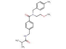 4-[(isobutyrylamino)methyl]-N-(2-methoxyethyl)-N-(4-methylbenzyl)benzamide