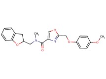 N-(2,3-dihydro-1-benzofuran-2-ylmethyl)-2-[(4-methoxyphenoxy)methyl]-N-methyl-1,3-oxazole-4-carboxamide
