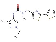 N'-(1-ethyl-3-methyl-1H-pyrazol-4-yl)-N-methyl-N-{[2-(2-thienyl)-1,3-thiazol-4-yl]methyl}urea