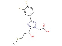 {3-(3,4-difluorophenyl)-5-[1-hydroxy-3-(methylthio)propyl]-1H-1,2,4-triazol-1-yl}acetic acid