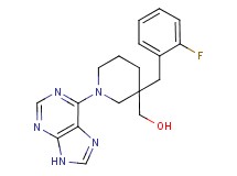 [3-(2-fluorobenzyl)-1-(9H-purin-6-yl)piperidin-3-yl]methanol