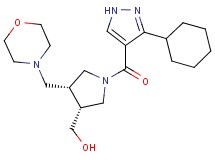 [(3R*,4R*)-1-[(3-cyclohexyl-1H-pyrazol-4-yl)carbonyl]-4-(morpholin-4-ylmethyl)pyrrolidin-3-yl]methanol