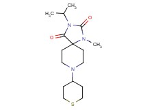 3-isopropyl-1-methyl-8-(tetrahydro-2H-thiopyran-4-yl)-1,3,8-triazaspiro[4.5]decane-2,4-dione