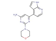 2-morpholin-4-yl-6-(1H-pyrrolo[2,3-b]pyridin-4-yl)pyrimidin-4-amine