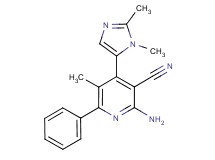 2-amino-4-(1,2-dimethyl-1H-imidazol-5-yl)-5-methyl-6-phenylnicotinonitrile
