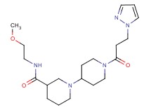 N-(2-methoxyethyl)-1'-[3-(1H-pyrazol-1-yl)propanoyl]-1,4'-bipiperidine-3-carboxamide