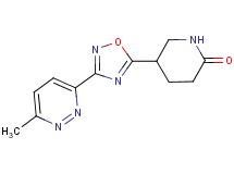 5-[3-(6-methyl-3-pyridazinyl)-1,2,4-oxadiazol-5-yl]-2-piperidinone